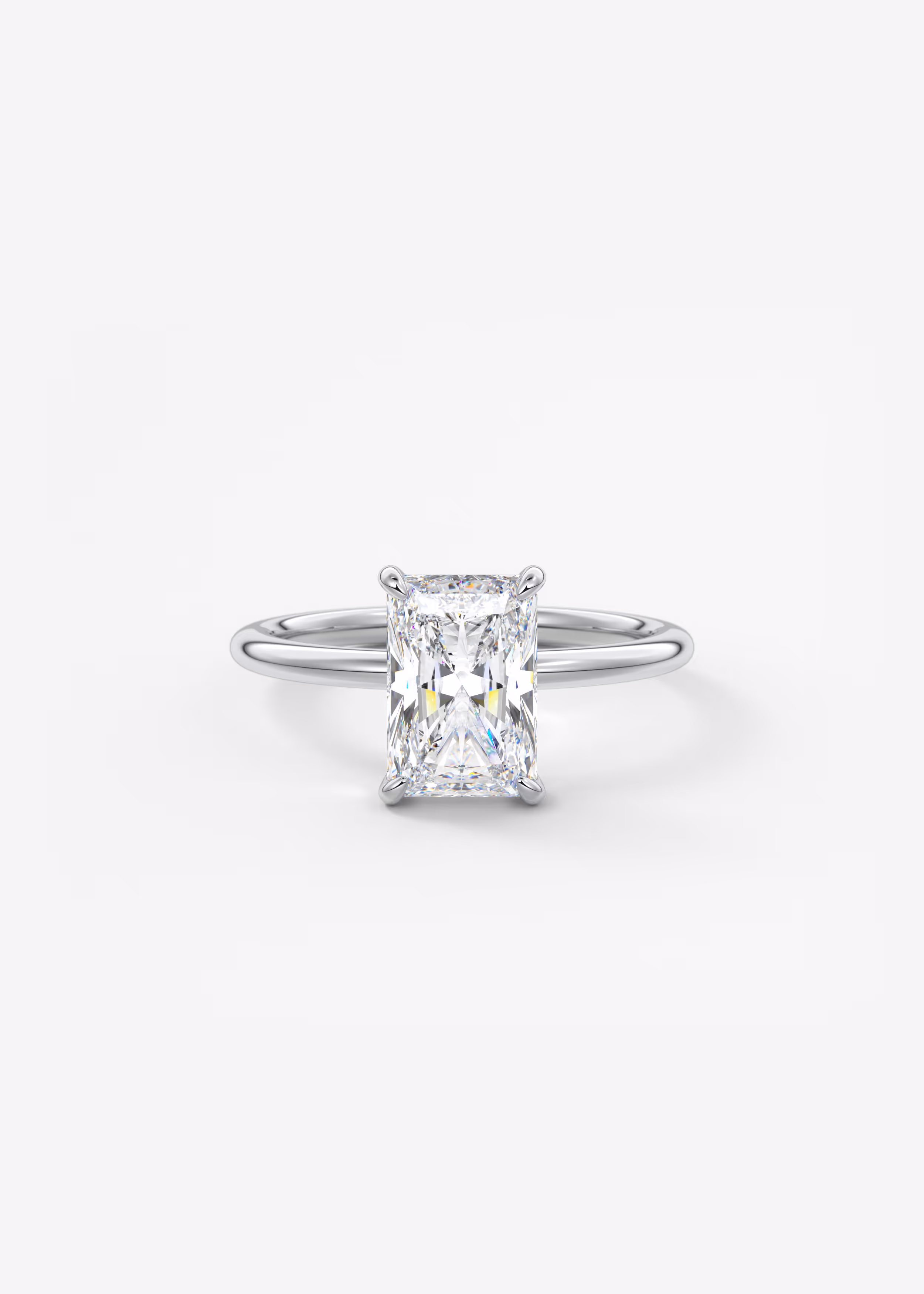north south radiant cut classic four claw prong frank darling engagement ring classic solitaire platinum